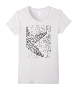 starfish t shirt colorable